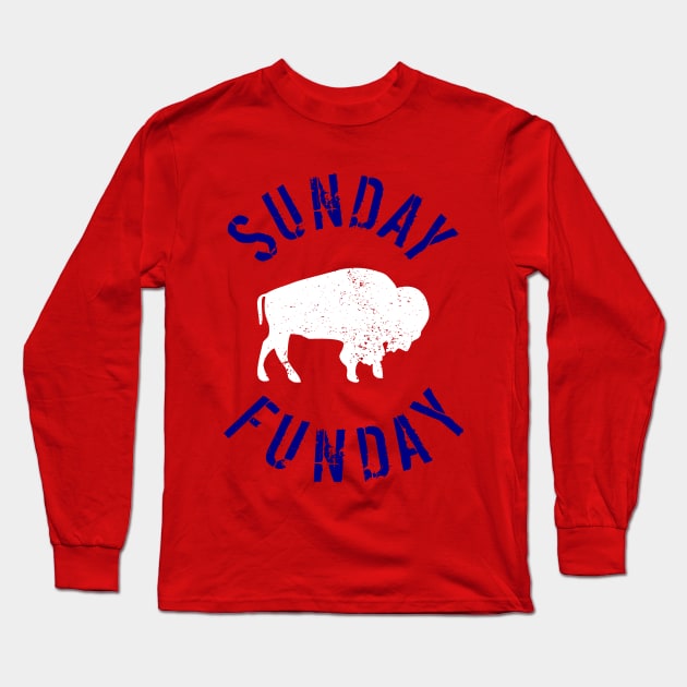 Buffalo Football Sunday Funday Long Sleeve T-Shirt by LaurenElin